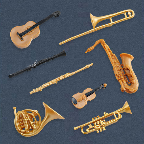 Trompa Simulada, Trombón, Clarinete, Flauta, Trompeta, Saxof