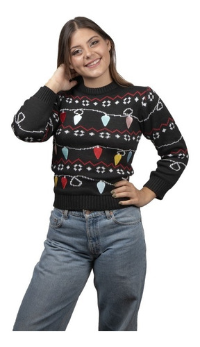 Suéter Ugly Sweater Focos Navideños Suéter Para Mujer