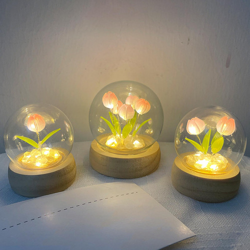 Lámpara De Noche De Tulipán Diy Flores Lámpara De 1 Flor