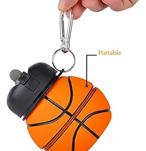 Botella Plegable Balón De Básquet Color Naranja