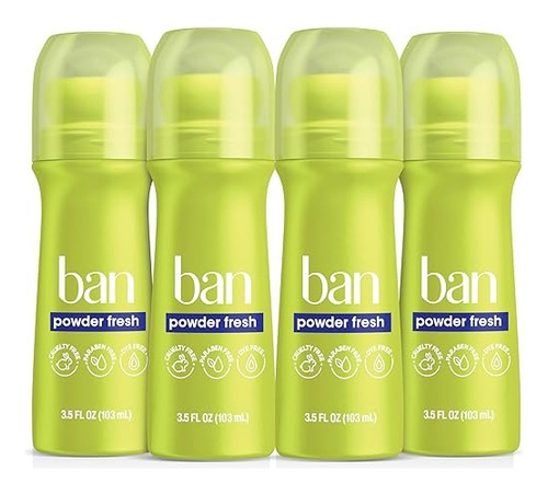 4 Pack Desodorante Ban Powder Fresh Americano