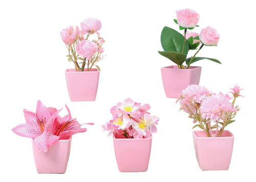 5 Piezas De Macetas De Flores Simuladas, Jarrones Compatible