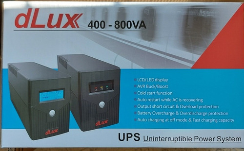 Ups Dlux 600va Estabilizador Proteccion Leds Batería 12v 7ah