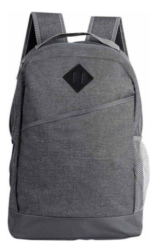 Mochila Promoopcion Ajustable Poliester Colores Serigrafia Color Gris Diseño De La Tela Lisa