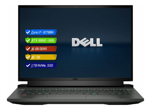 Portátil Dell G16 Core I7 12th 16gb 1tb Ssd Rtx 3060 16 2k