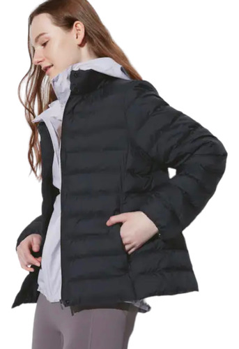 Campera De Pluma Uniqlo Mujer Talla M Negro.original