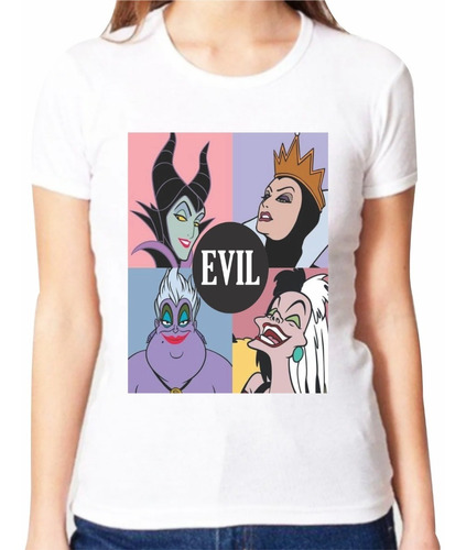 Playera Villanas, Ursula, Cruela, Malefica Y Grimhilde 