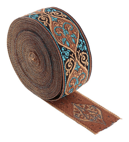 Cinta De Bordado Floral De Jacquard De 5 Metros, 2 Unidades
