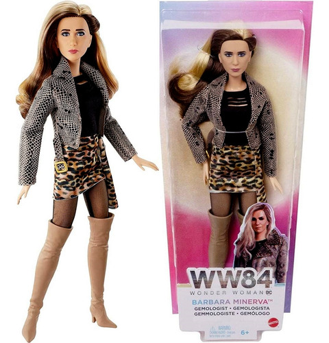 Boneca Colecionável Collector Articulada Barbara Minerva - Gemologista - Dc Comics - Wonder Woman Mulher Maravilha - Mattel Brinquedos