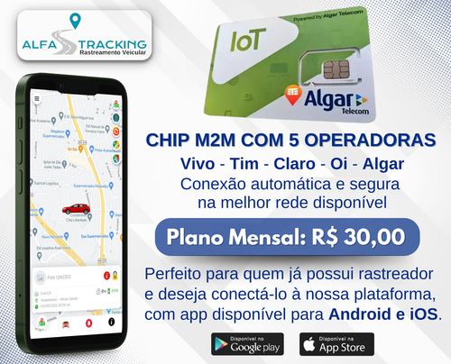 Chip M2m Algar 5 Operadoras Juntas Para Rastreador Veicular