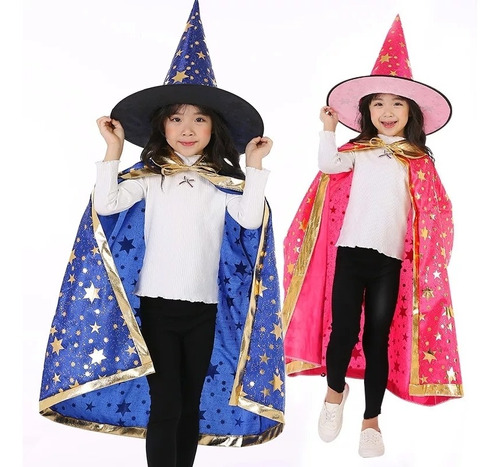 Kit Set Bruja Infantil Capa Y Gorro  Halloween Ltf Shop 