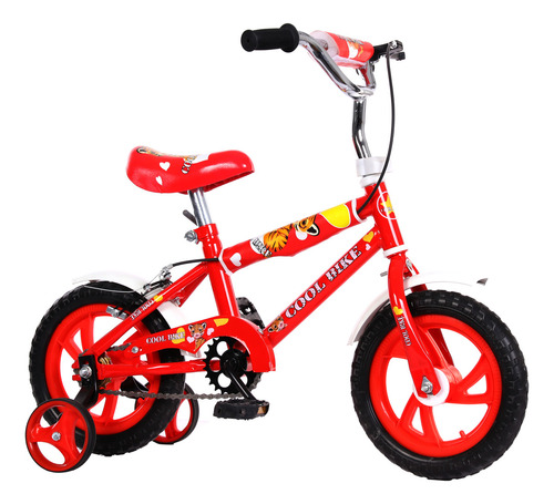 Bicicleta Entrenadora De Niños Aeiou Qk-22 Rodado 16 Cool Color Rojo Tamaño Del Cuadro 16