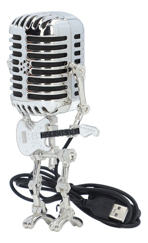 Robot Con Micrófono Para Guitarra, Metal, Retro, Punk, Estil