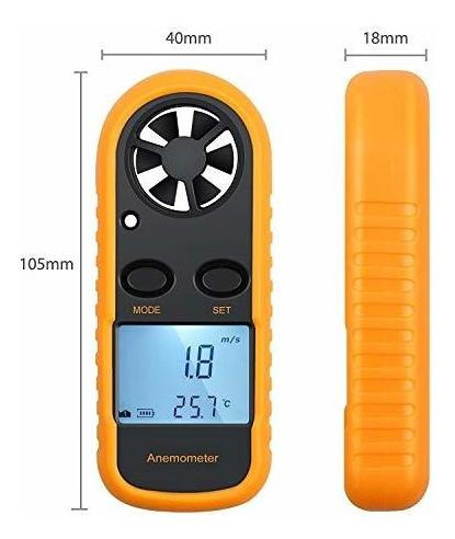 Amgaze Anemómetro De Mano, Indicador De Retroiluminación De