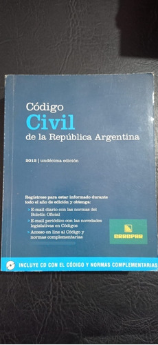 Código Civil De La Republica Argentina 2012 Errepar