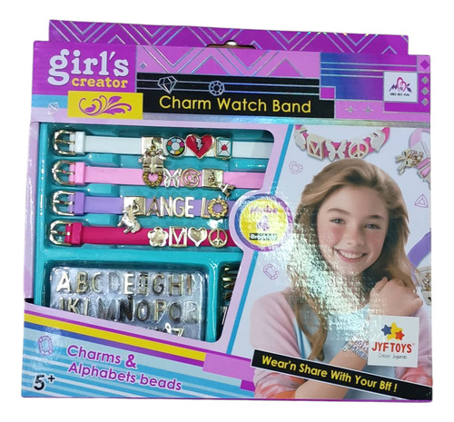 Juguete Arma Pulseras Bijou Nenas Con Dijes Y Letras