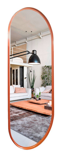 Espelho Oval Corpo Inteiro 190x40 Moldura Meta