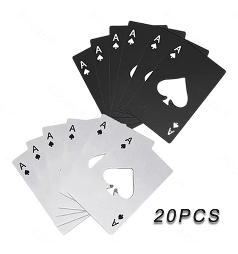 Paquete De Destapador De Carta As Naipe Poker 20 Piezas