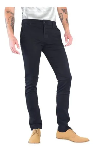 Jeans Para Hombre De Gabardina Pantalones De Mezclilla Bobois Slim