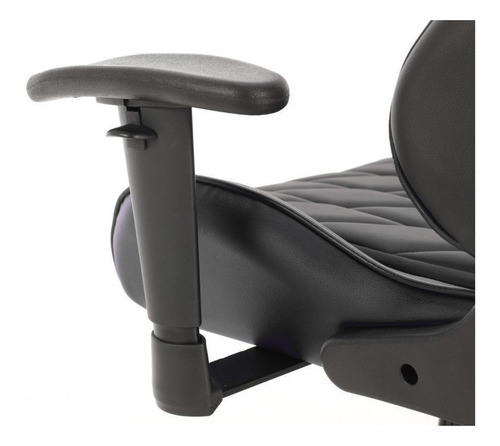 Imagen 5 de 5 de Silla de escritorio The Game House Pro gamer negra con tapizado de cuero sintético