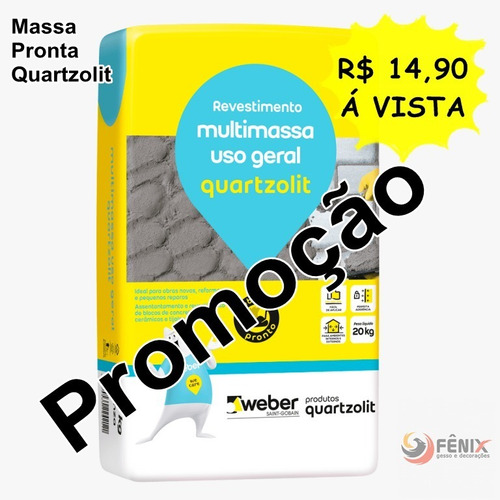 Imagem 1 de 1 de Massa Pronta Quartzolit 20kg