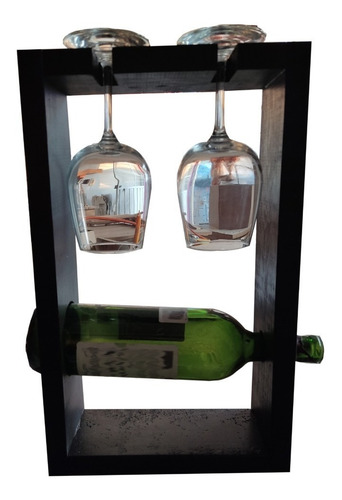 Soporte Para 1 Botellas Y 2 Copas