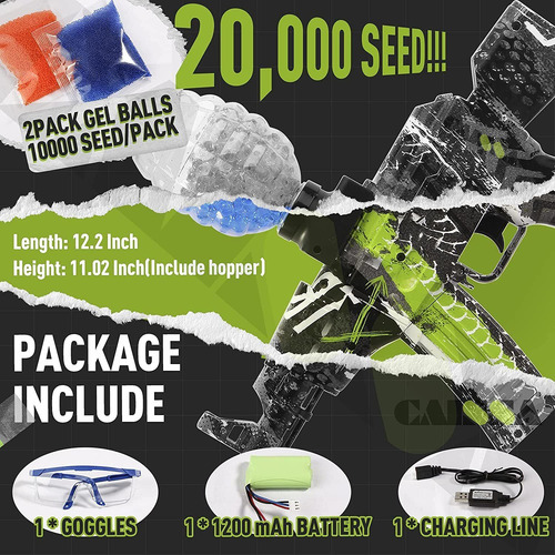 M416 Gel Ball Blaster Splatter Ball, Battery Operate