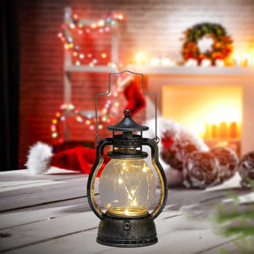 Lámpara De Aceite De Navidad, Bronce Plata Como Se Describe