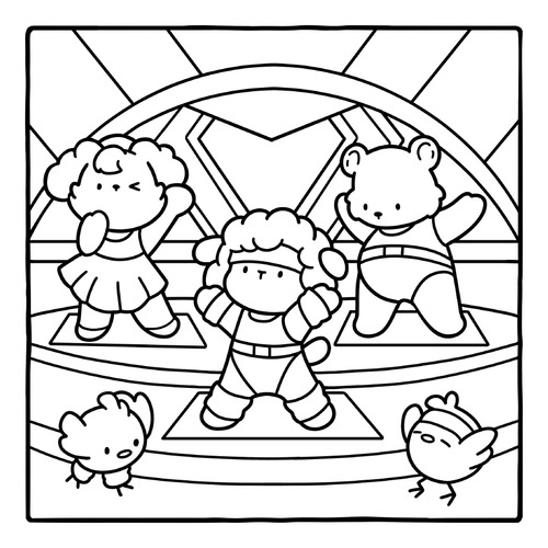 Cozy Eras Livro Para Colorir Estilo Bobbie Goods Animais Adoráveis Para Crianças Ou Adultos 40 Desenhos Capa Dura A5 180g
