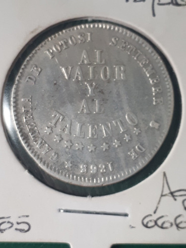 Bolivia 1865 1/2 Meljarejo, Plata, Estado Muy Bueno (Usado)