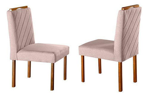 Conjunto Sala Jantar 6 Lugares Mesa Slim 6 Cadeiras Nude