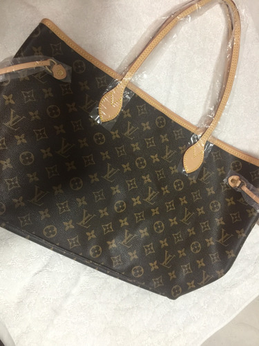 Bolsa neverfull louis vuitton em couro legitimo - R$ 1990.00, cor Marrom  #22003, compre agora