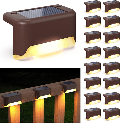 Luces Solares Para Cubierta, 16 Unidades, Luces Solares Para