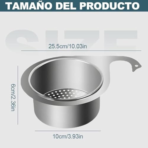 !~ Colador De Fregadero De Cocina De Acero Inoxidable