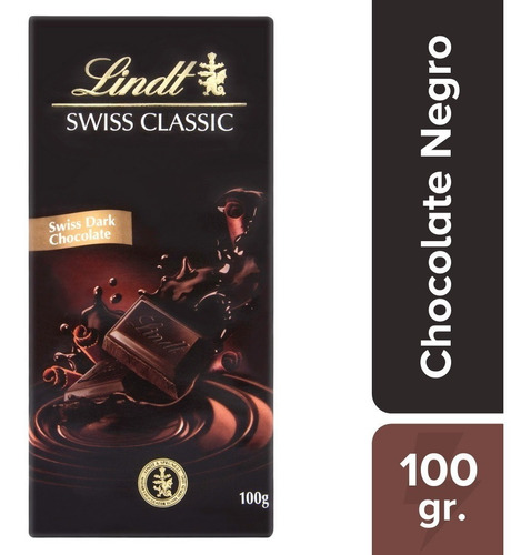 Chocolate Lindt Swiss Classic Dark 100 Gr. Amargo