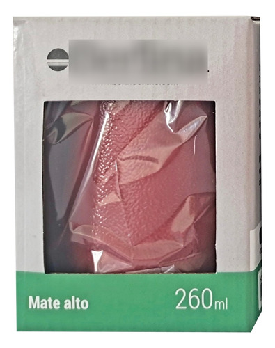 Mate Térmico, Doble Pared Acero Inoxidable, Alto 260ml. Rojo