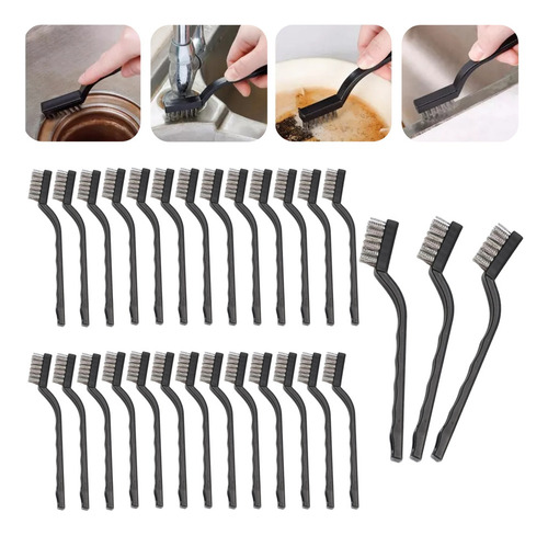 Mini Cepillo De Limpieza De Acero Inoxidable De 60 Piezas