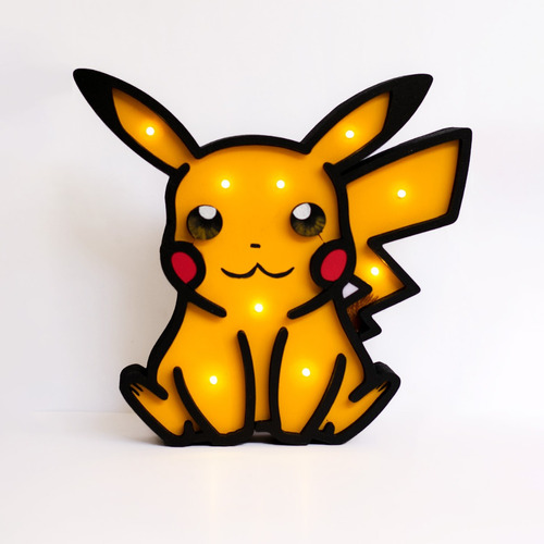 Pikachu Pokemon Con Luz Para Decoración