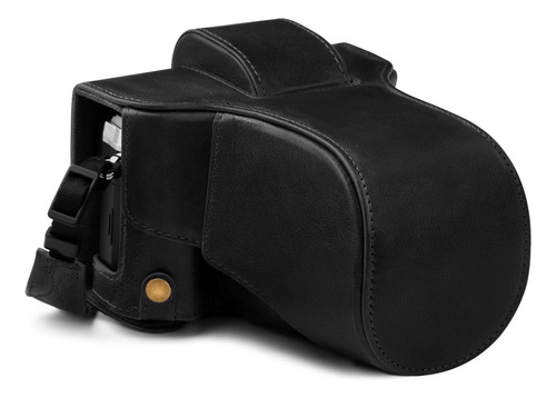 Funda Piel Autentica Para Olympus Om-d E-m5 Mark I?? - Negro