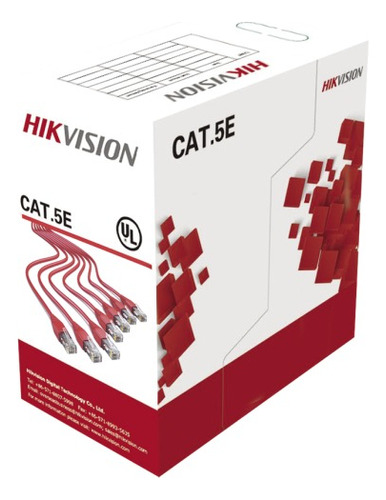 Hikvision Bobina De Cable Utp Cat6 100% Cobre 305 Mts