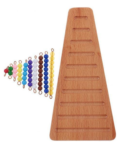 2xwooden Montessori Bead Escaleras Número Contando Niños