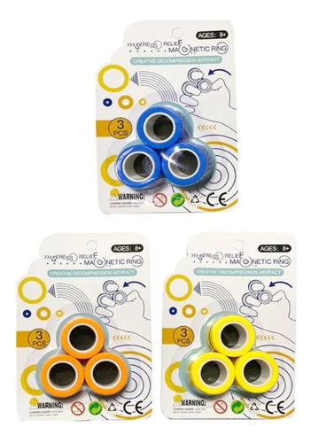 Anillos Magnéticos Magnetics Ring 3pcs Fidget Antiestrés 