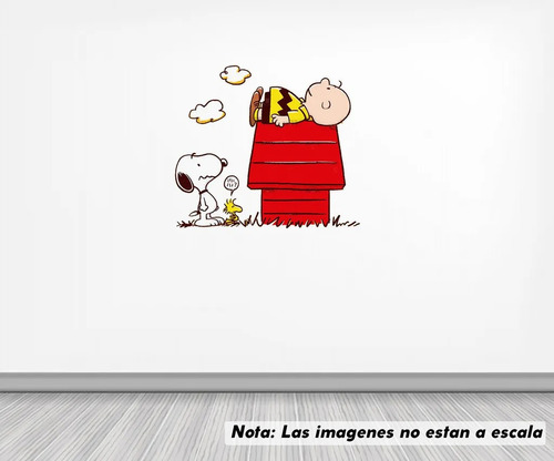 Vinil Sticker Pared 90cm Snoopy Acostado Charlie L2-11