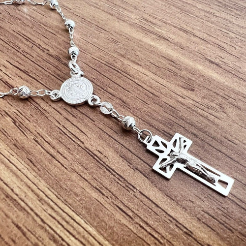 Pulsera Misterio Medalla San Benito De Plata .925 Agálea