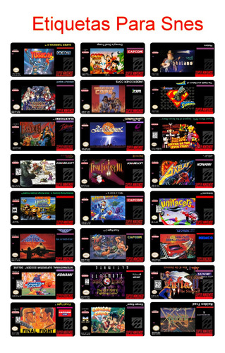 Pack De 3 Etiquetas Para Juegos: Nes Snes N64 Genesis R & H (Reacondicionado)