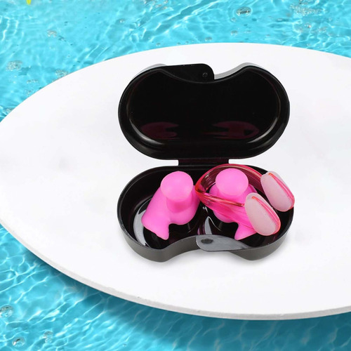 Fs 2 Juego De Tapones Para Los Oídos Para Natación, Rosa