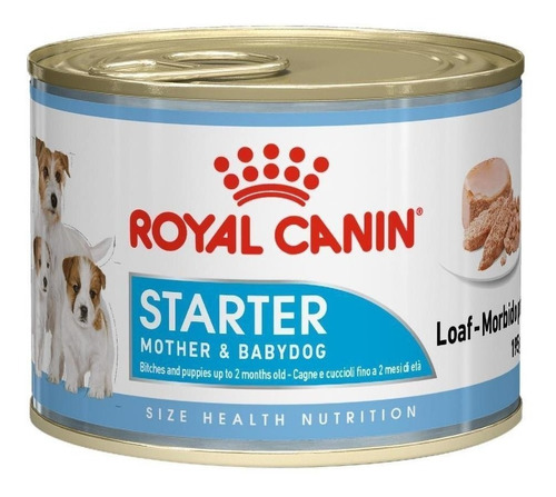  Royal Canin alimento size health nutrition starter mother & babydog para perro cachorro todos los tamaños sabor mix en lata de 145g