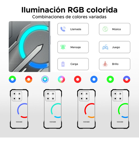Smartphone Doogee Blade Gt Pro Celular 5G Dimension 7025 Octa Core 2.5 Ghz 32 GB RAM+512 GB ROM Android 14 Screen 6.72 FHD+ 120 Hz Cámara 100 MP NFC