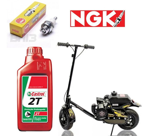 Vela Ngk Bpm6a Walk Machine Millennium Óleo 2t Castrol 500ml