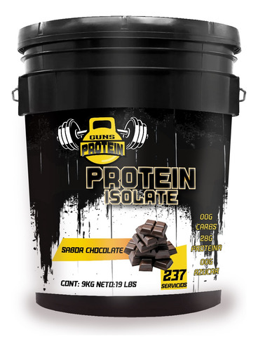 Kit Guns Proteína Isolate 9kg +creatina Monohidratada 1kg Chocolate - Moras Azul